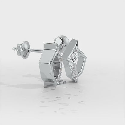 Lumina Silver Earrings - White Gold Video