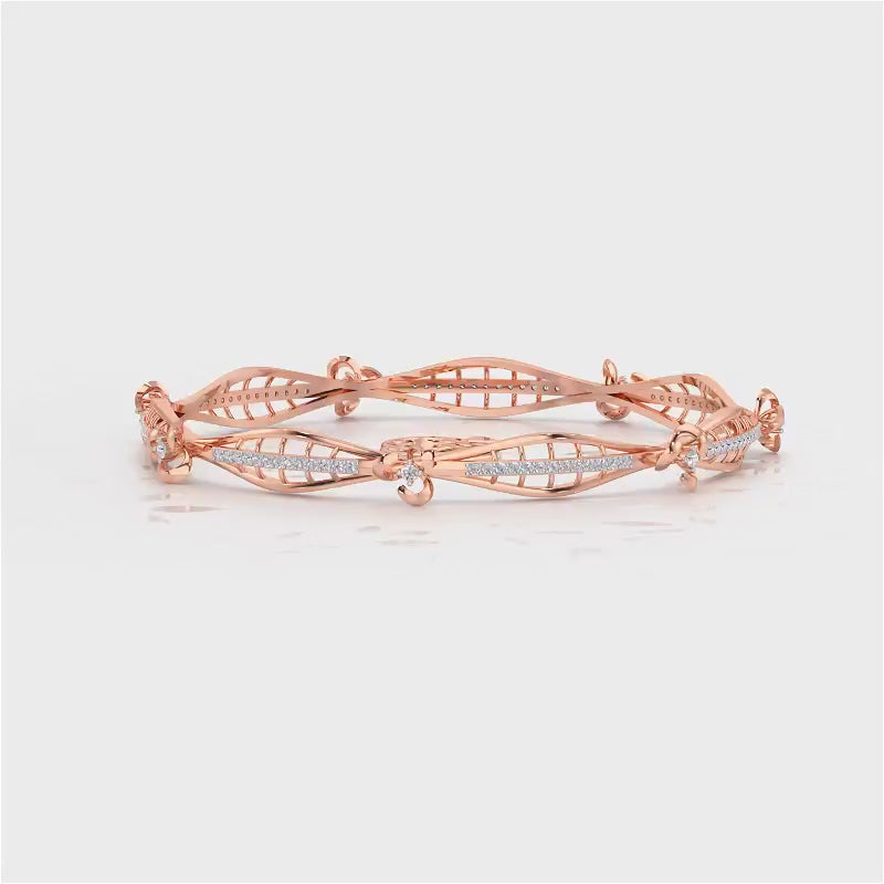 Immaculate Silver Bangles - Rose Gold Video