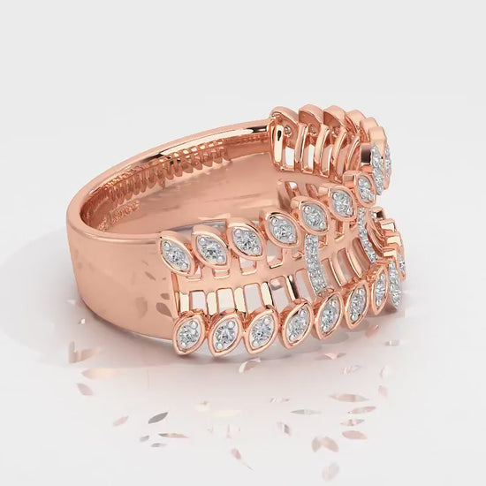 Regal Suave Silver Band Ring - Rose Gold Video