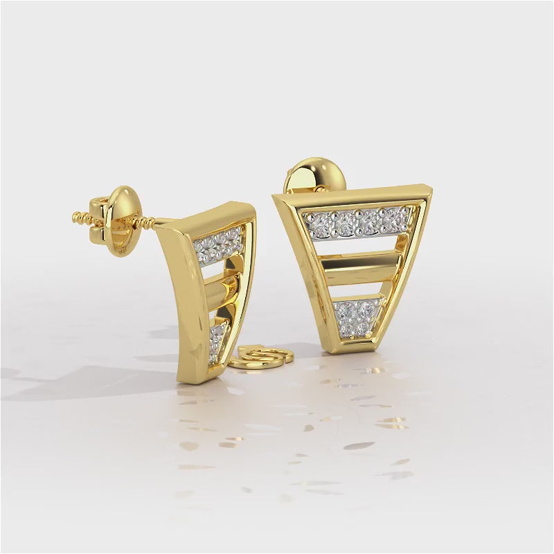 Twinkling Temptations Silver Earrings - Yellow Gold Video