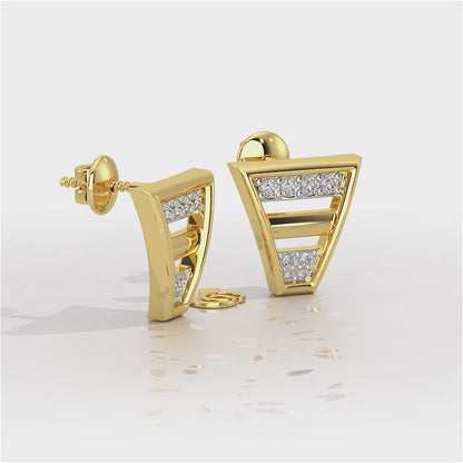 Twinkling Temptations Silver Earrings - Yellow Gold Video