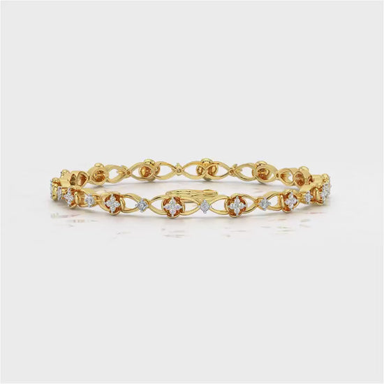 Storyteller Silver Bangles - Yellow Gold Video