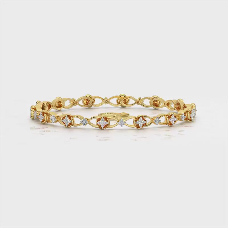 Storyteller Silver Bangles - Yellow Gold Video