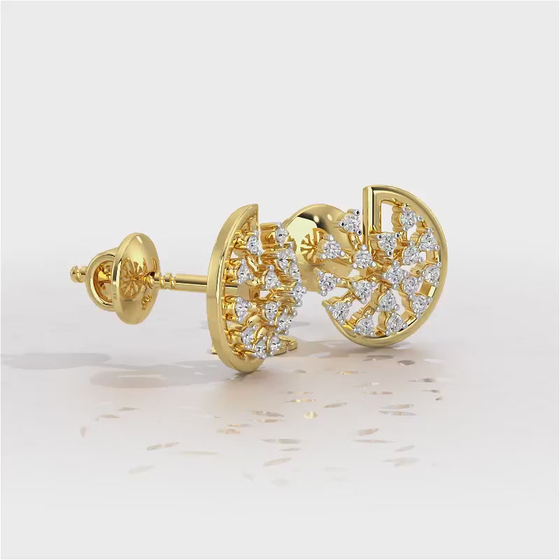 Avni Glow Silver Earrings - Yellow Gold Video