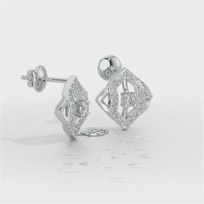 Shimmer Combo Silver Earrings - White Gold Video