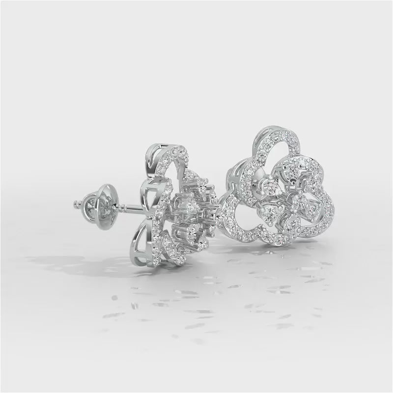 Posh Prism Silver Earrings - White Gold Video