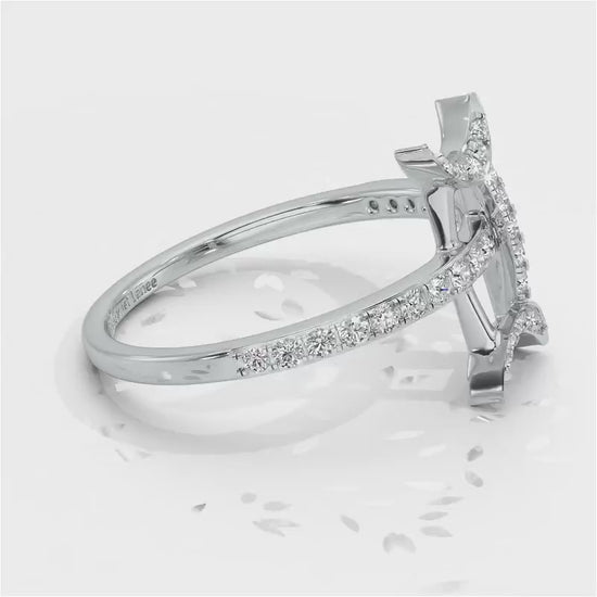 Divine Gemini Silver Ring - White Gold Video
