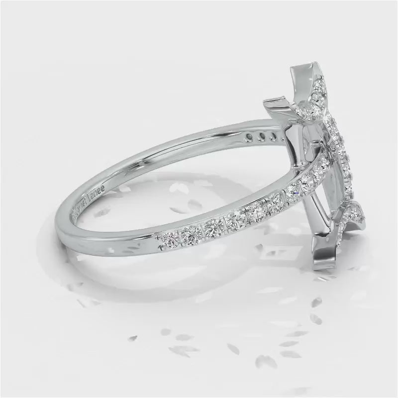 Divine Gemini Silver Ring - White Gold Video