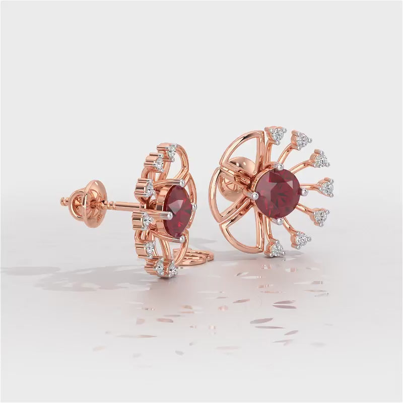 Visual Treat Silver Earrings - Rose Gold Video