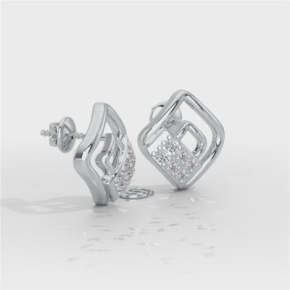 Eleganza Silver Earrings - White Gold Video