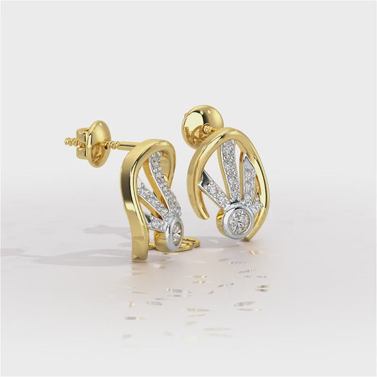 Dazzle Drops Silver Earrings - Yellow Gold Video