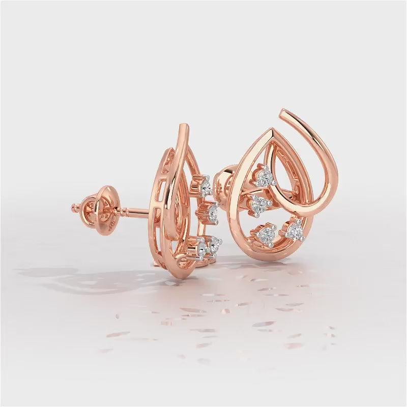 Drop Company Silver Earrings - Rose Gold Video