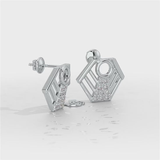 Silver Dynasty Silver Earrings - White Gold Video
