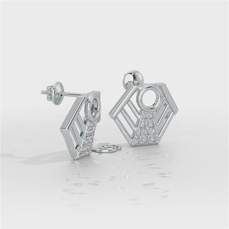 Silver Dynasty Silver Earrings - White Gold Video
