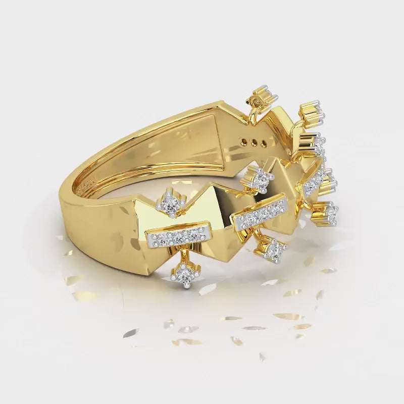 Sheen Party Silver Ring - Yellow Gold Video