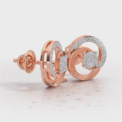 Acacia Roller Silver Earrings - Rose Gold Video