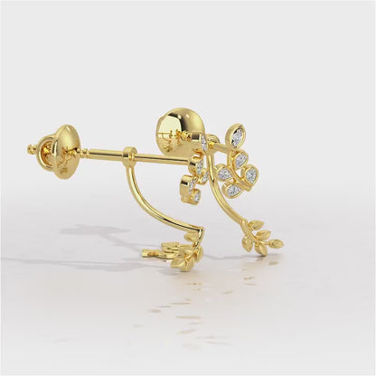Twinkling Tenderness Silver Stud Earrings - Yellow Gold Video