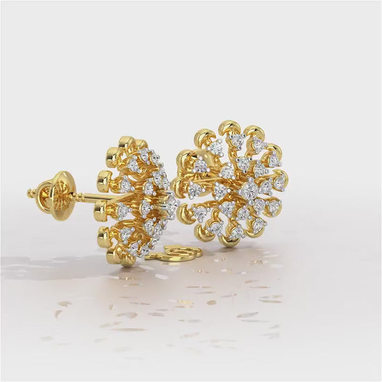 Emanate Shine Silver Earrings - Yellow Gold Video