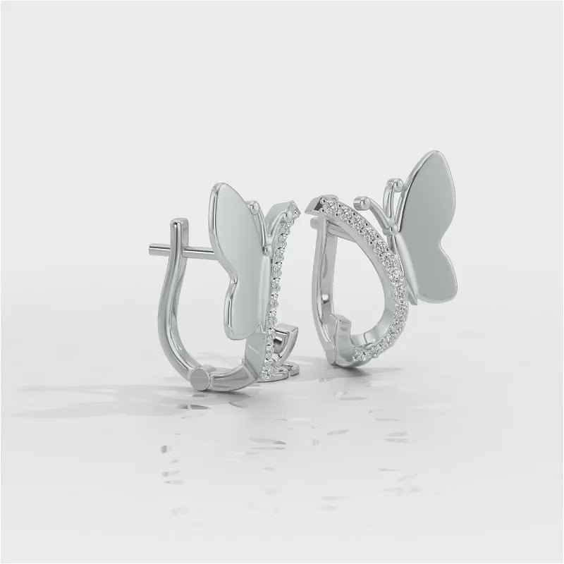 Perched Butterfly Silver Bali - White Gold Video