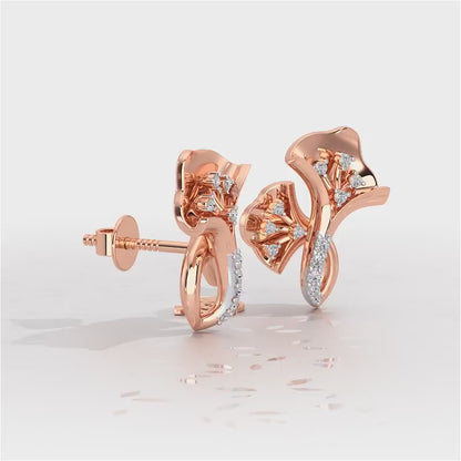 Twin Growth Silver Studs - Rose Gold Video