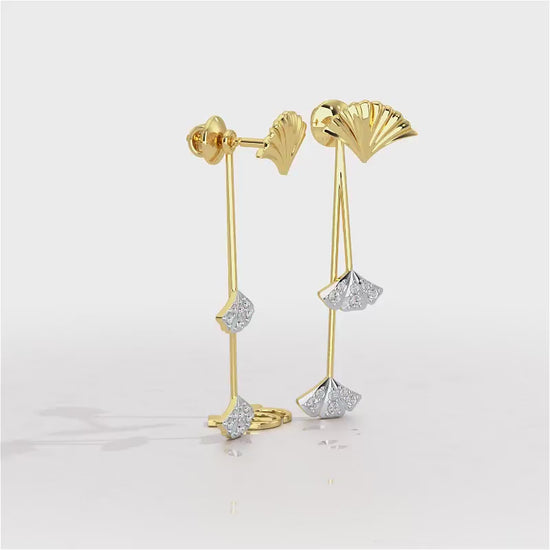 Radiant Rhapsody Silver Drop Earrings - Yellow Gold Video