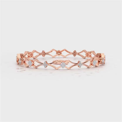 Garland Silver Bangles - Rose Gold Video