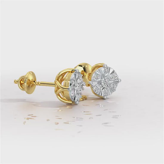 Whimsy Silver Earrings - Yellow Gold Video