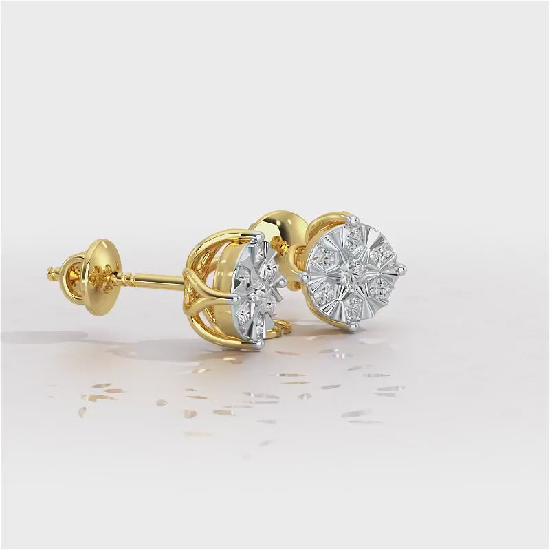 Whimsy Silver Earrings - Yellow Gold Video