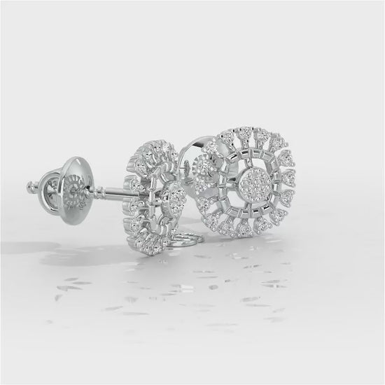 Surreal Vision Silver Earrings - White Gold Video