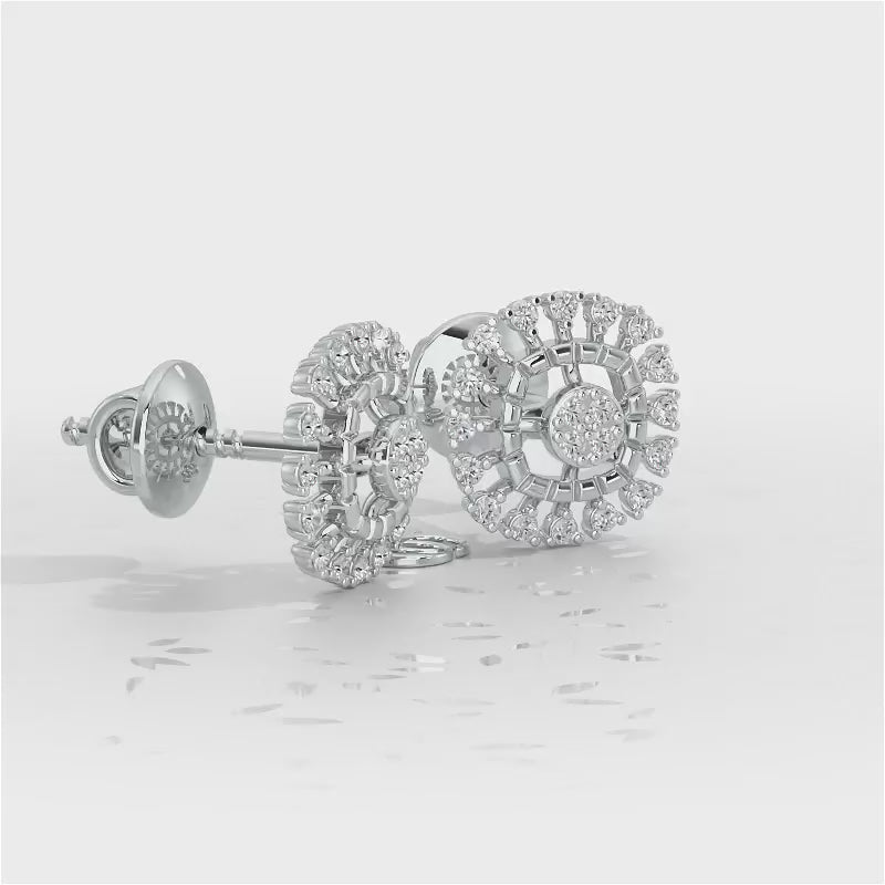 Surreal Vision Silver Earrings - White Gold Video