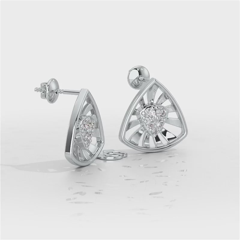 Bling Buddies Silver Earrings - White Gold Video
