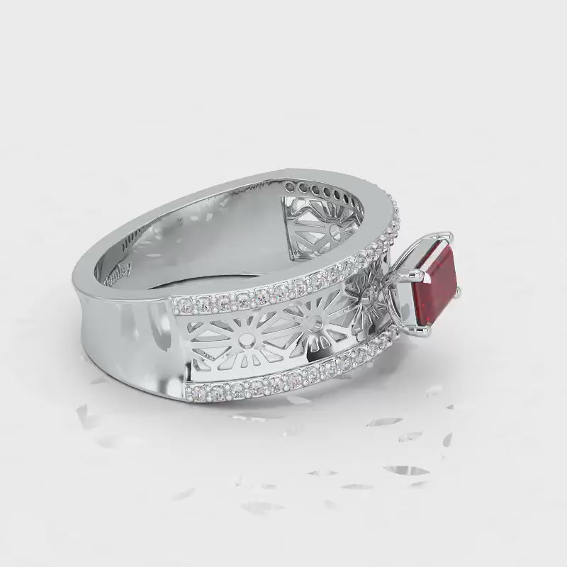 Panache Silver Ring - White Gold Video
