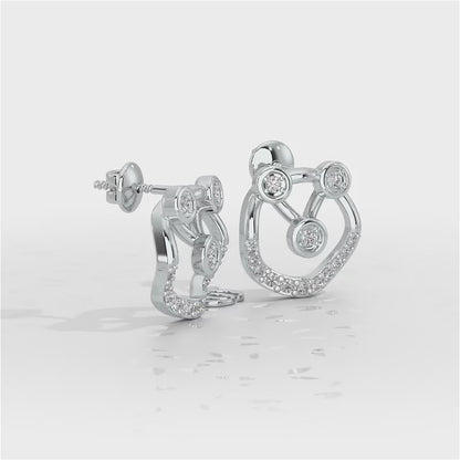 Celestia Silver Earrings - White Gold Video