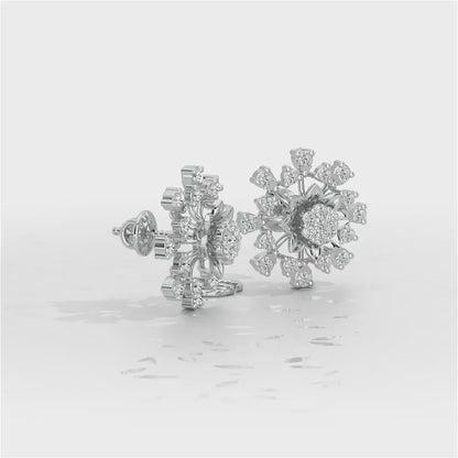 Bliss Elegance Silver Earrings - White Gold Video