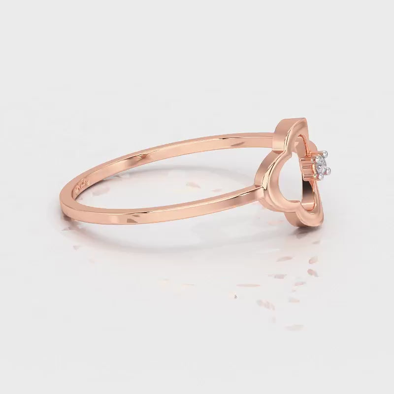 Clouding Silver Ring - Rose Gold Video