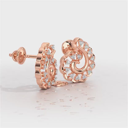 Elegant Twist Silver Earrings - Rose Gold Video