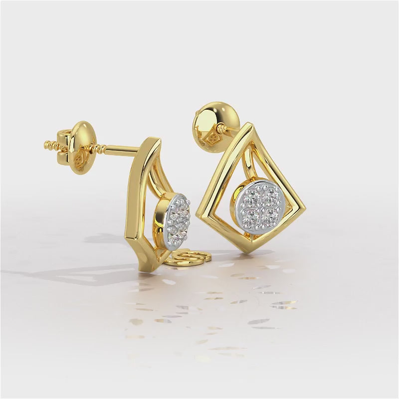 Shine Squad Silver Earrings - Yellow Gold Video