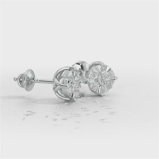 Whimsy Silver Earrings - White Gold Video