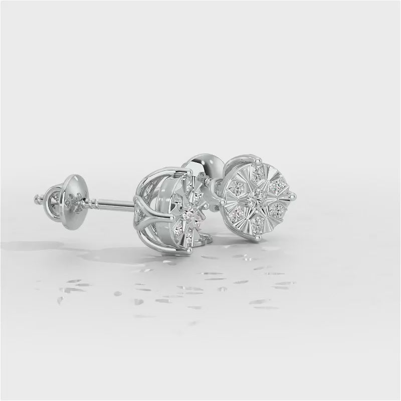 Whimsy Silver Earrings - White Gold Video