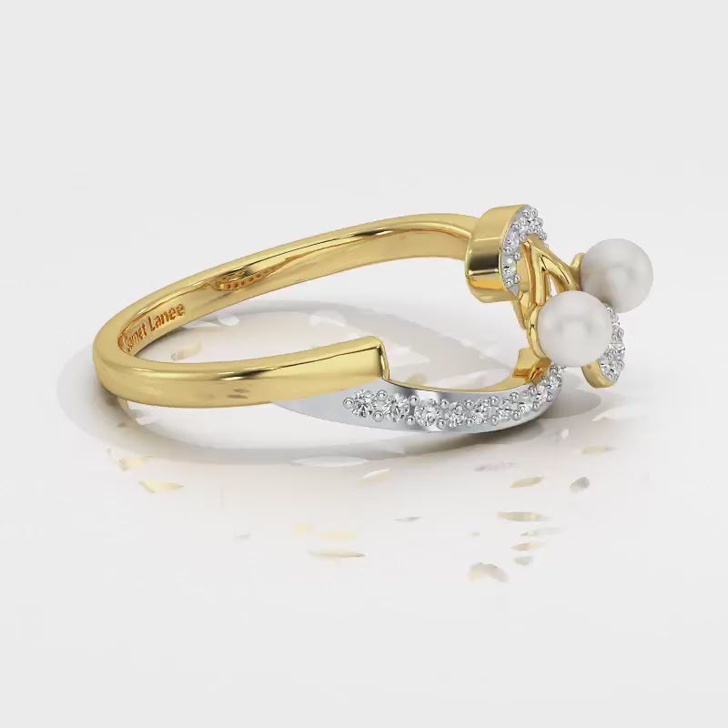 Little Shine Silver Ring - Yellow Gold Video