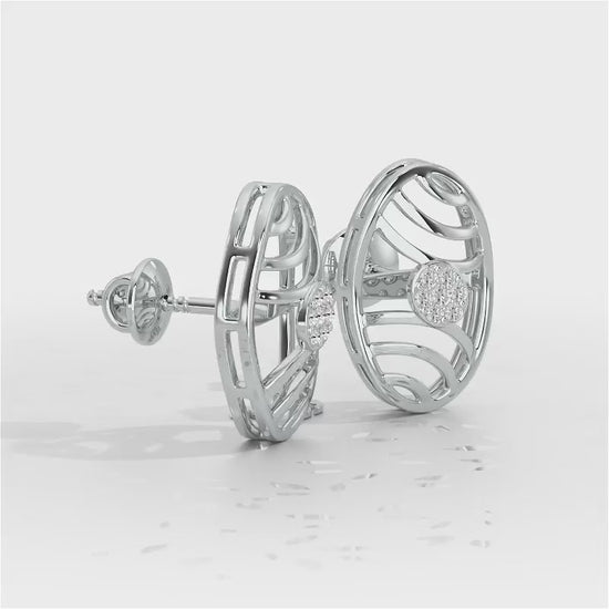 Pure Light Silver Earrings - White Gold Video