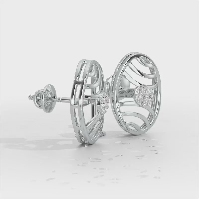 Pure Light Silver Earrings - White Gold Video