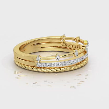 La-vish Silver Ring - Yellow Gold Video