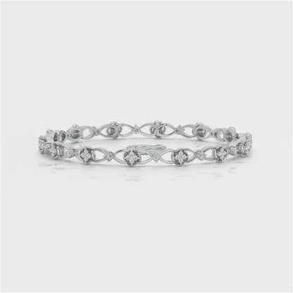 Storyteller Silver Bangles - White Gold Video