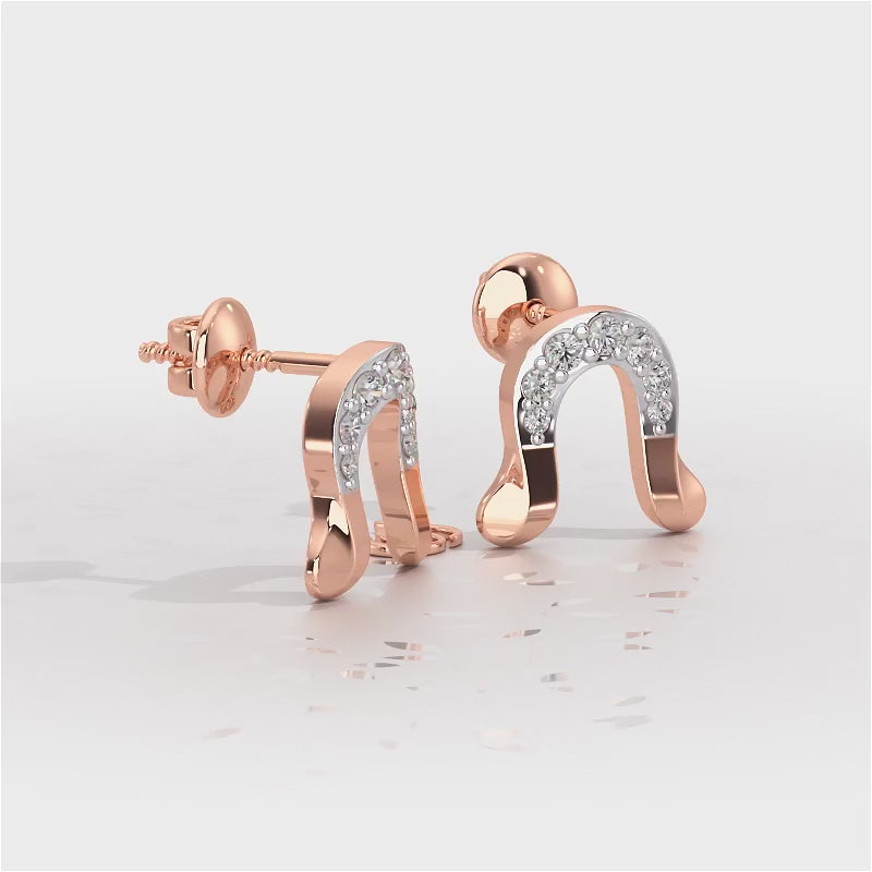 Golden Cascade Silver Earrings - Rose Gold Video