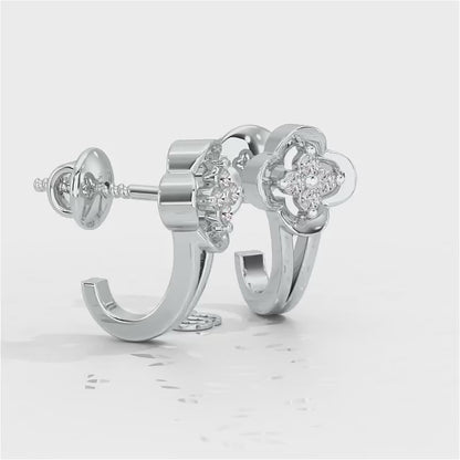 Subtle Silver Bali Earrings - White Gold Video