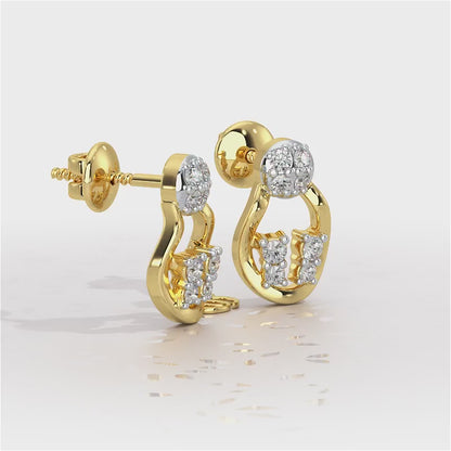 Glittering Gizmos Silver Earrings - Yellow Gold Video