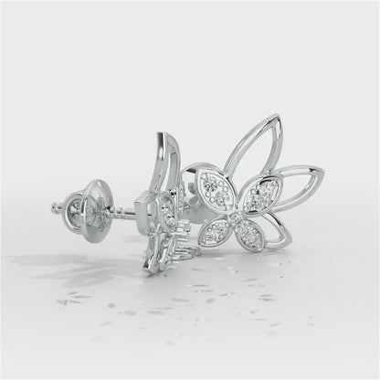 Timeless Tranquility Silver Stud Earrings - White Gold Video