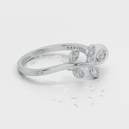 Budding Silver Pearl Ring - White Gold Video