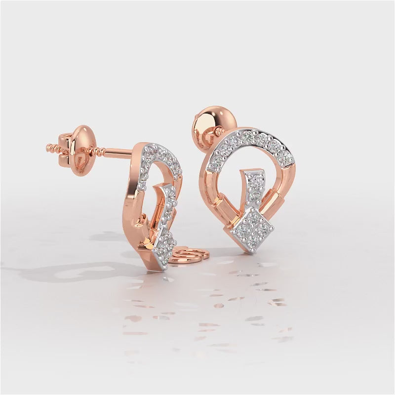 Fancy Fusion Silver Earrings - Rose Gold Video